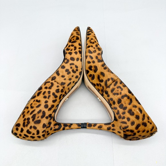 Sam Edelman Womens 6.5 Vienna Leopard Print Calf Hair Pointed Toe Pumps Heels - Picture 11 of 13